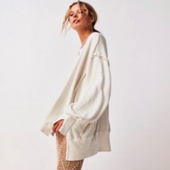 We The Free Tops - We The Free Camden Sweatshirt In Grey Opal